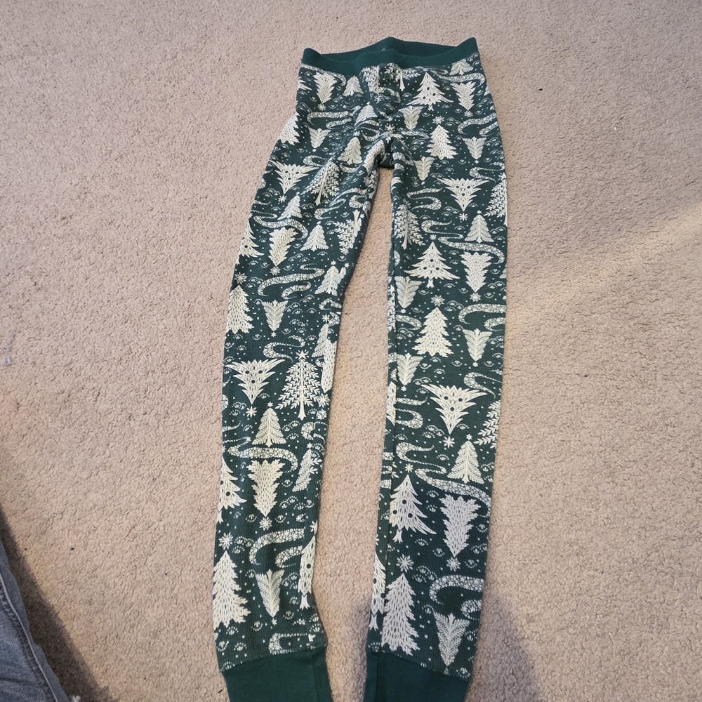 Green and White Patterned Pj Pants